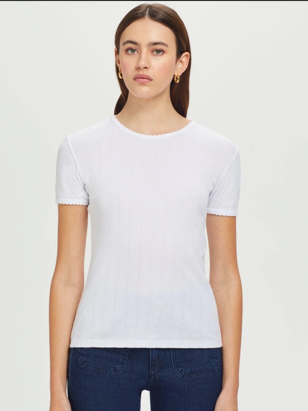 GOLDIE Pointelle Tee - Picture 6 of 6